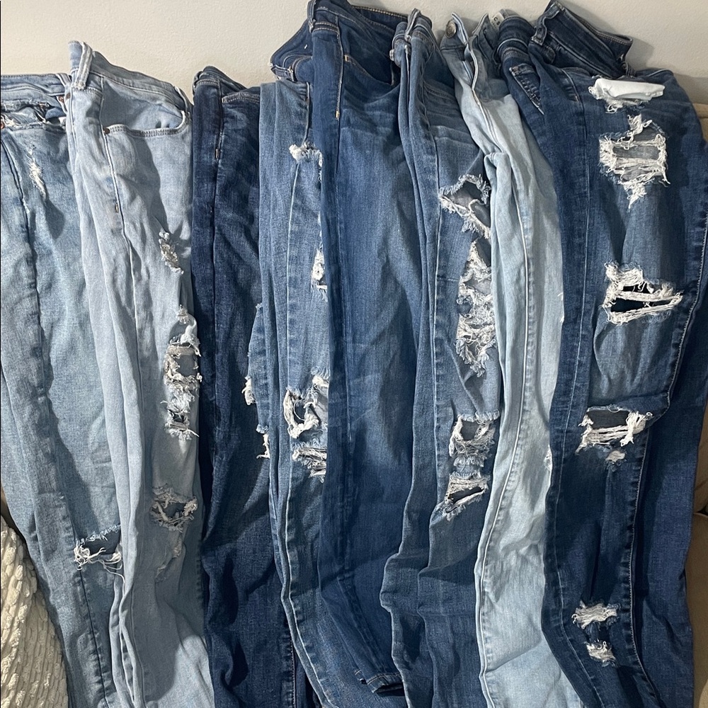 Distressed Denim Jeans Collection